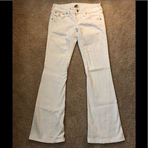 True Religion White Boot Cut Jeans
